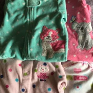 4 fleece footies- Winter cozies.❤️